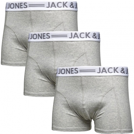 Jack & Jones 3er - Boxershorts Sense Grau