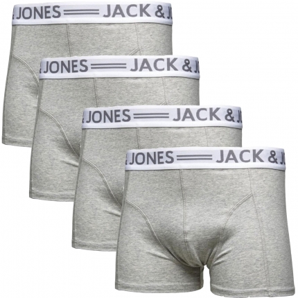 Jack & Jones 4er - Boxershorts Sense Grau