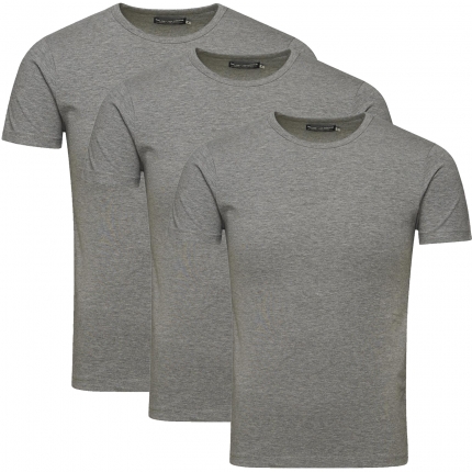 Jack & Jones 3er Pack BASIC O-NECK T-Shirt s Grau