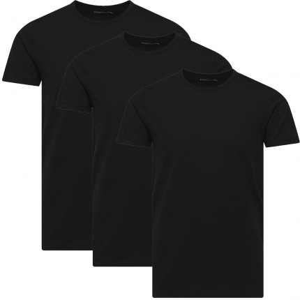 Jack & Jones 3er Pack BASIC O-NECK T-Shirt s Schwarz