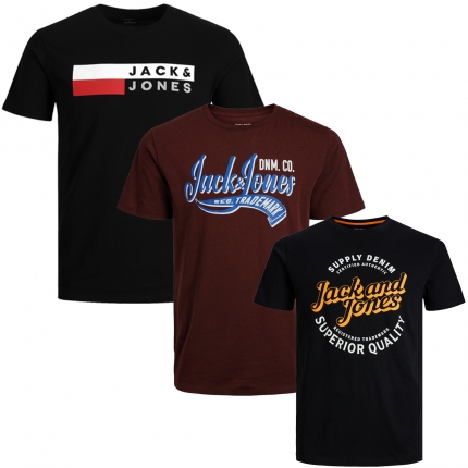Jack & Jones Big Plus Size Herren T-Shirt 3er Paket #79