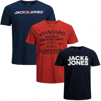 Jack & Jones Big Plus Size Herren T-Shirt 3er Paket #73