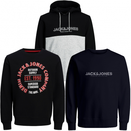 Jack & Jones Plus Big Size Herren Hoodie 3er Pack X65