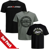 Jack & Jones Herren T-Shirt Rundhals 3er Paket #43