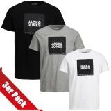 Jack & Jones Herren T-Shirt Rundhals 3er Paket #70