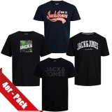 Jack & Jones Herren T-Shirt Rundhals 4er Paket #13