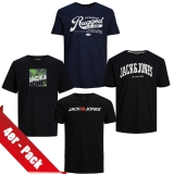Jack & Jones Herren T-Shirt Rundhals 4er Paket #20